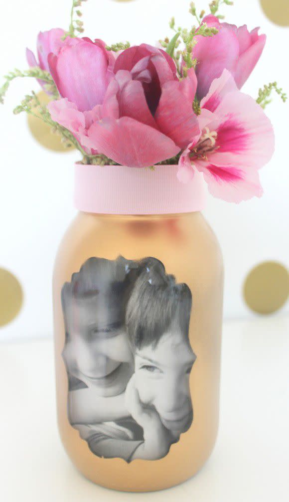 Floral Photo Vase