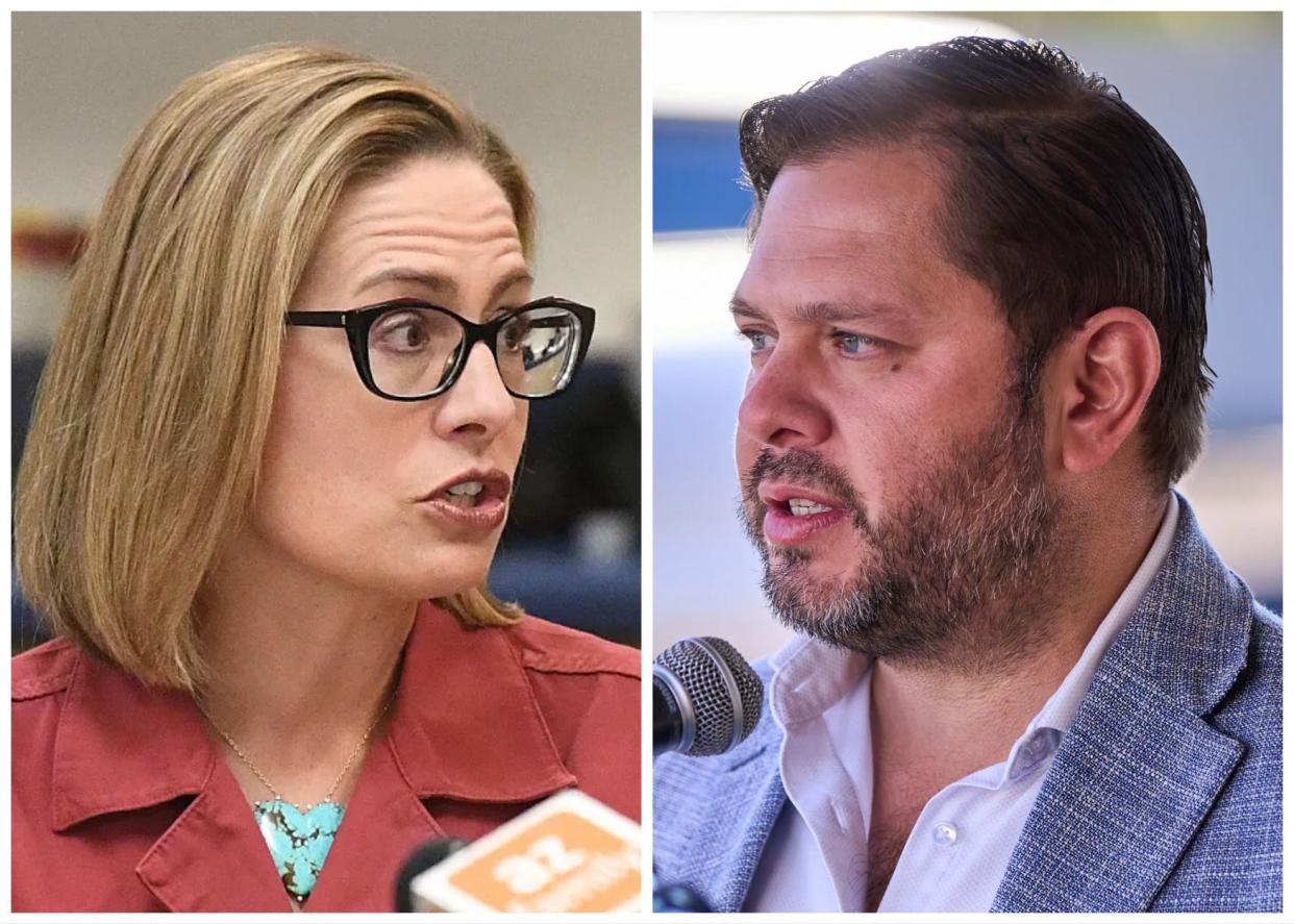 Sen. Kyrsten Sinema and Rep. Ruben Gallego.