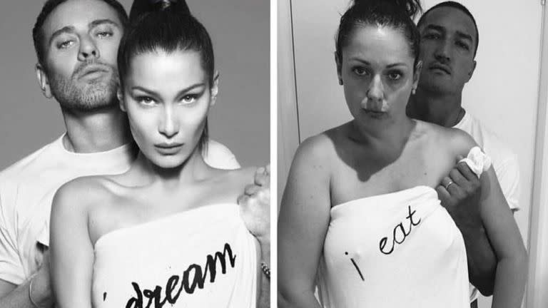 Bella Hadid vs. Barber: otra de sus producciones en redes sociales.