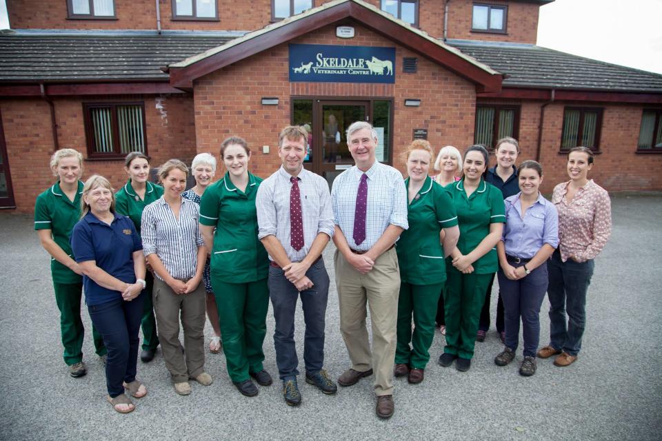 The Yorkshire Vet season 16: members of the veterinary practice posing together