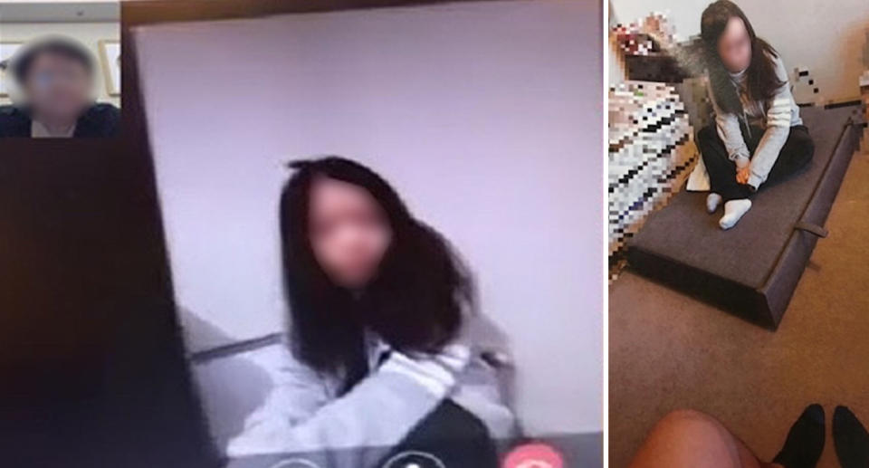 Photos of a teen sent to family after 'virtual kidnapping' scam in Sydney.