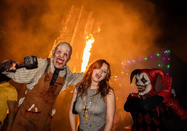 <p>Josh Ortiz/Universal Studios Hollywood</p> Bella Thorne at Halloween Horror Nights