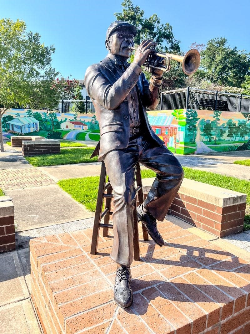 Bradley Cooley Jr. created “The Jazz Man" sculpture to commemorate Tallahassee's rich musical history of jazz and the local legends who have called the area home.