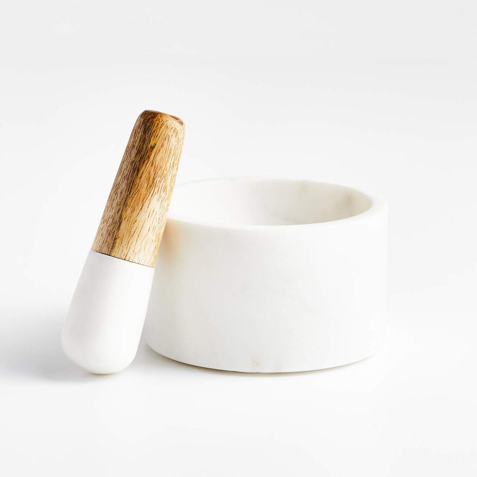 48) Marble Mortar and Pestle