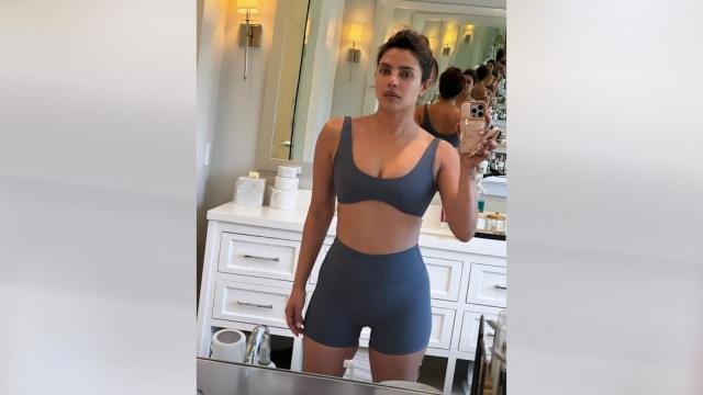 Priyanka Chopra Jonas poses in sports bra and shorts: 'It's giving finally  going back to work energy