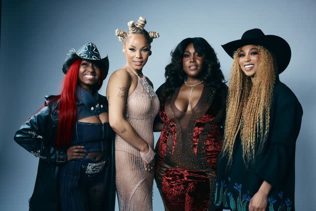 Tiera Kennedy, on right, poses with fellow musicians Reyna Roberts, Tanner Adell and Brittney Spencer. All are featured on Beyoncé's 