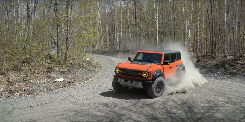 team team o'neil rally school bronco raptor test off road sliding