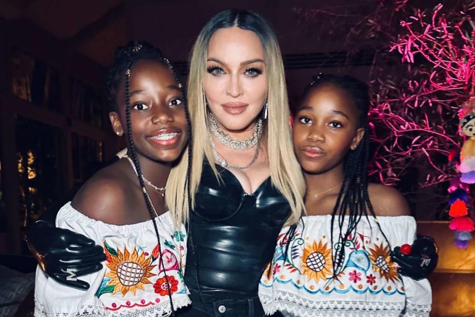 <p>Madonna/Instagram</p> Madonna with her twins Stella and Estere