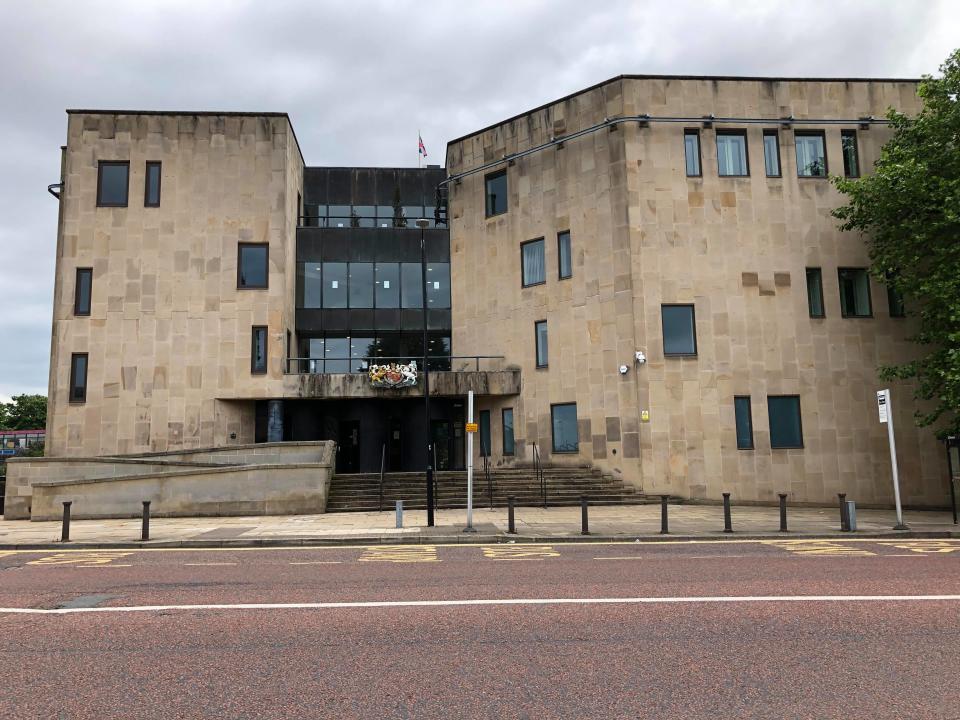 A supermarket security guard has been jailed after trying to run down a repeat shoplifter in his van - then lying to police about being stabbed himself.

Stephen Johnson, 27, was working at Asda on St Helens Road in Bolton, Greater Manchester, when he chased a thief from the store on 25 July 2018.

Caption: Bolton Crown Court