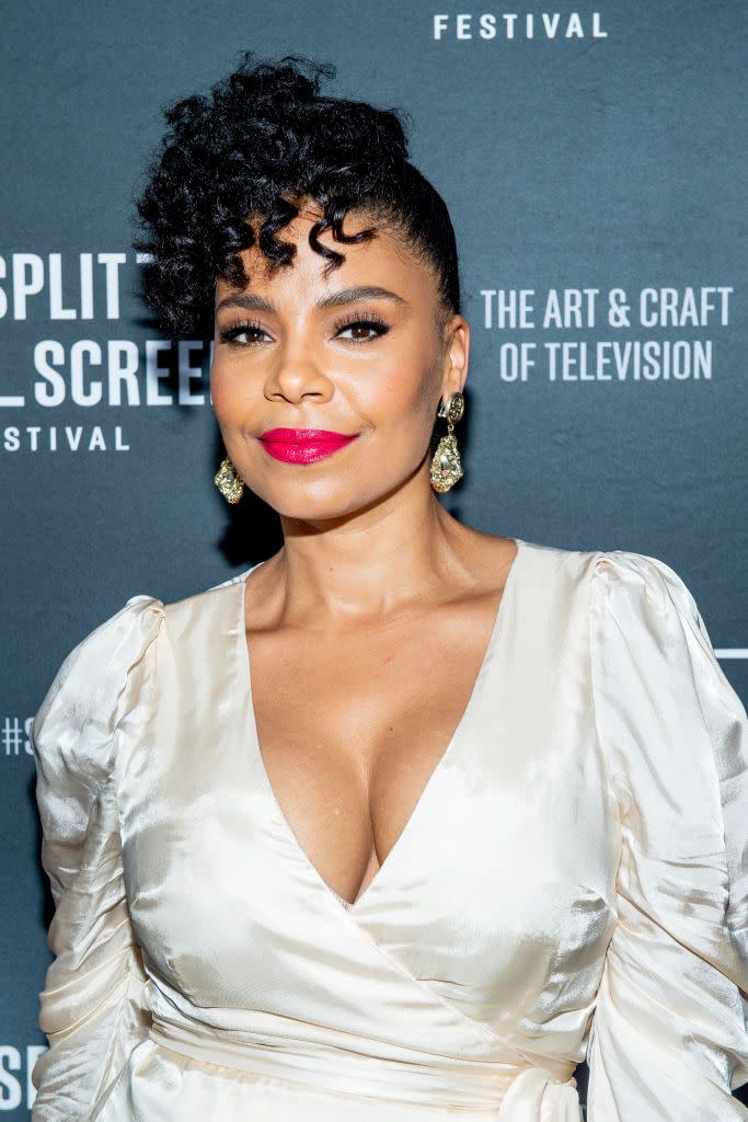 <p>When in doubt, go for curls. Actress <strong>Sanaa Lathan</strong> dons romantic ringlets <a href="https://www.goodhousekeeping.com/beauty/hair/g2963/haircuts-with-bangs/" rel="nofollow noopener" target="_blank" data-ylk="slk:as bangs;elm:context_link;itc:0;sec:content-canvas" class="link ">as bangs</a> while slicking the rest of her hair into an updo. </p>