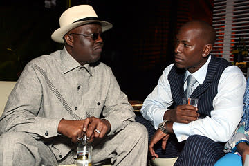 Bernie Mac and Tyrese Gibson at the Los Angeles premiere of DreamWorks/Paramount Pictures' Transformers