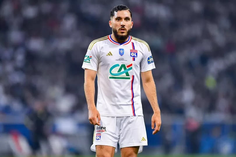 Rayan Cherki of Olympique Lyonnais looks on during the French Cup Final match between Paris Saint-Germain and Olympique Lyonnais at Stade Pierre Mauroy on May 25, 2024