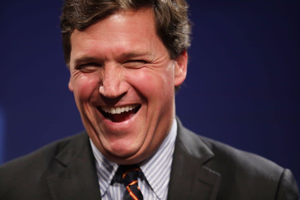 File photo. Carlson Tucker has for months called the idea of vaccine passports the medical equivalent of ‘Jim Crow’ laws. Fox News has now asked its workers to disclose their vaccination status to the company (Getty Images)