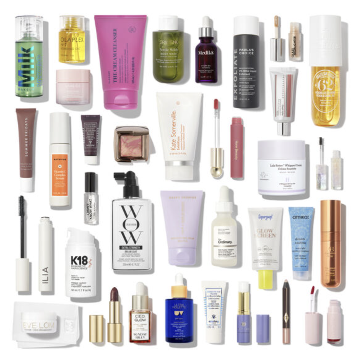 This is the full line-up of what's inside the 2024 Space NK beauty advent calendar. (Space NK)