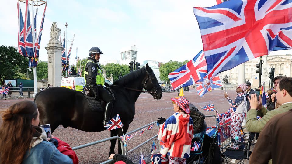 Members of the public gather at Buckingham Palace. - Chris Jackson/Getty Images