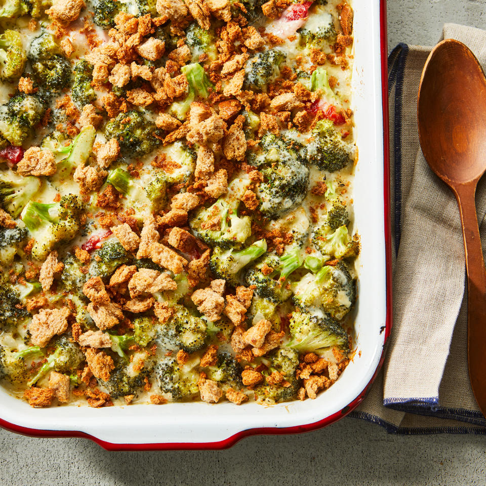 Broccoli Casserole with Sun-Dried Tomato Cream Sauce