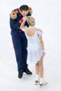 Tatiana Volosozhar and Maxim Trankov of Russia compete in the Figure Skating Pairs Short Program