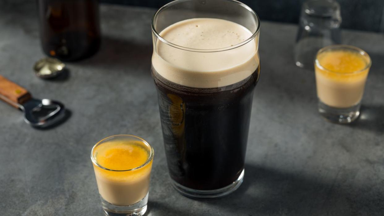 boozy irish bomb shot cocktail
