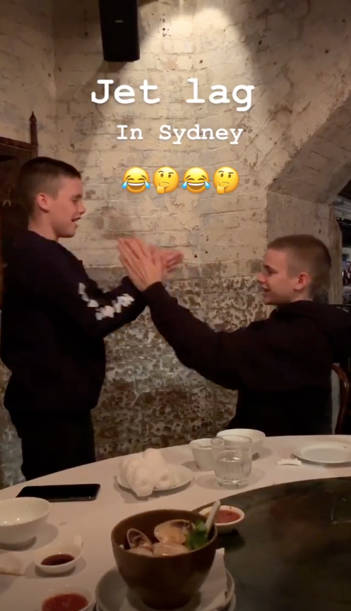 Victoria shared a video of the kids at dinner. Photo: Instagram/victoriabeckham