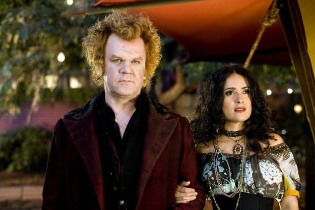 John C Reilly and Salma Hayek in "Cirque du Freak"