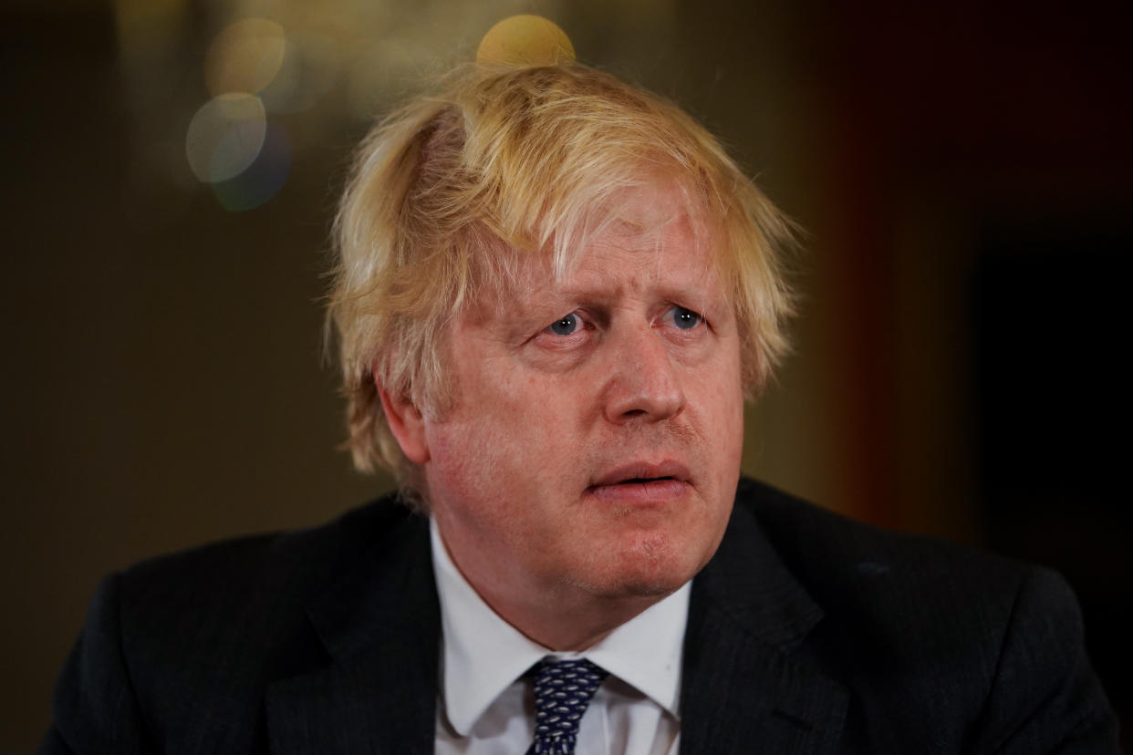 Prime Minister Boris Johnson, records an address to the nation at Downing Street, London, to provide an update on the booster vaccine programme. See PA story HEALTH Coronavirus. Photo credit should read: Kirsty O'Connor/PA Wire