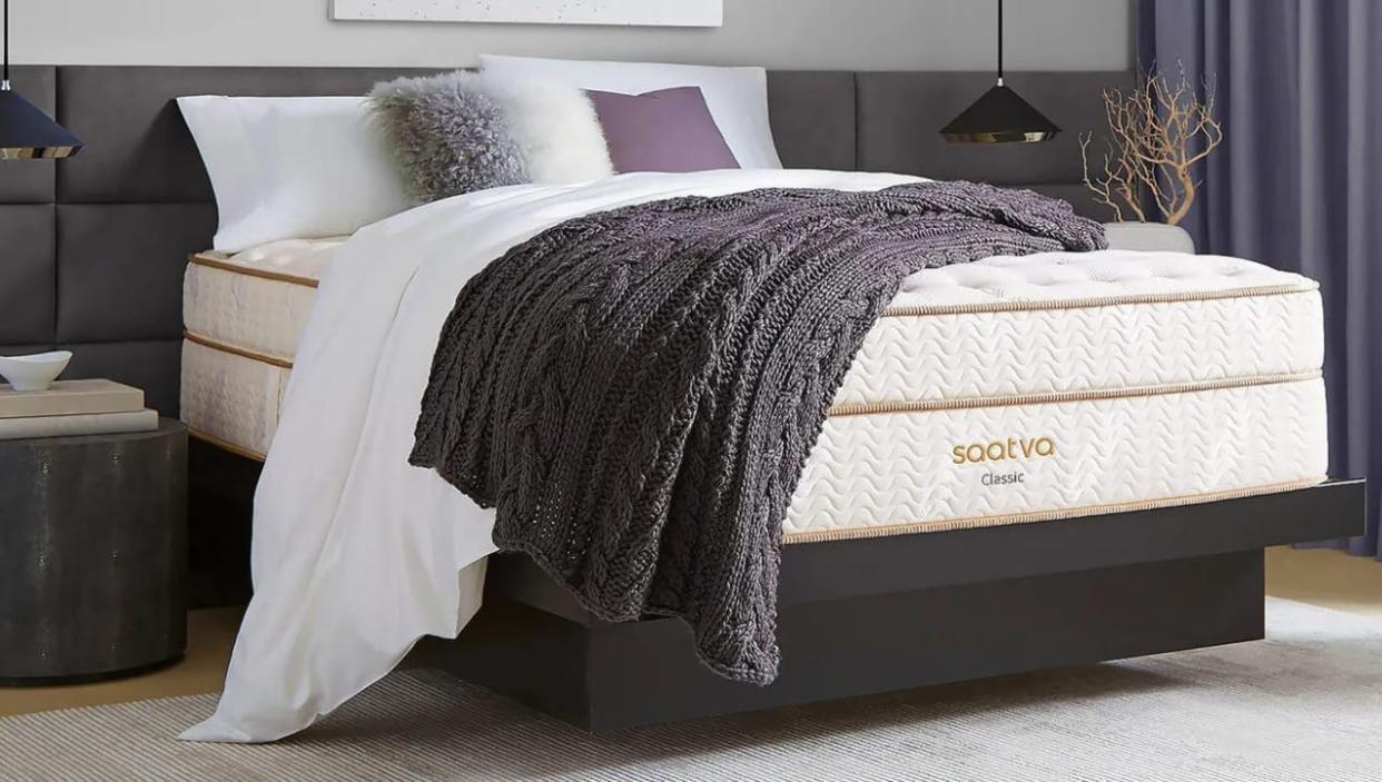 Save up to $200 on Saatva mattresses at this week's Buy More, Sleep More Sale.