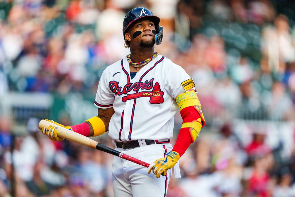 Ronald Acuña Jr. #13 of the Atlanta Braves 