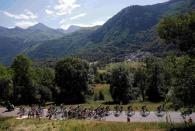 Cycling - Tour de France cycling race - The 184-km (114,5 miles) Stage 8 from Pau to Bagneres-de-Luchon, France - 09/07/2016 - The pack of riders cycles during the stage. REUTERS/Juan Medina