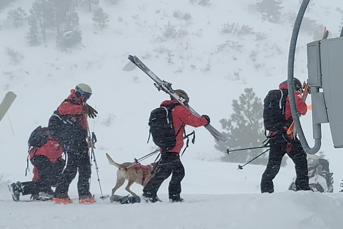 FILE -Rescues crews work at the scene of an avalanche at the Palisades Tahoe ski resort on Wednesday, Jan. 10, 2024, near Lake Tahoe, California