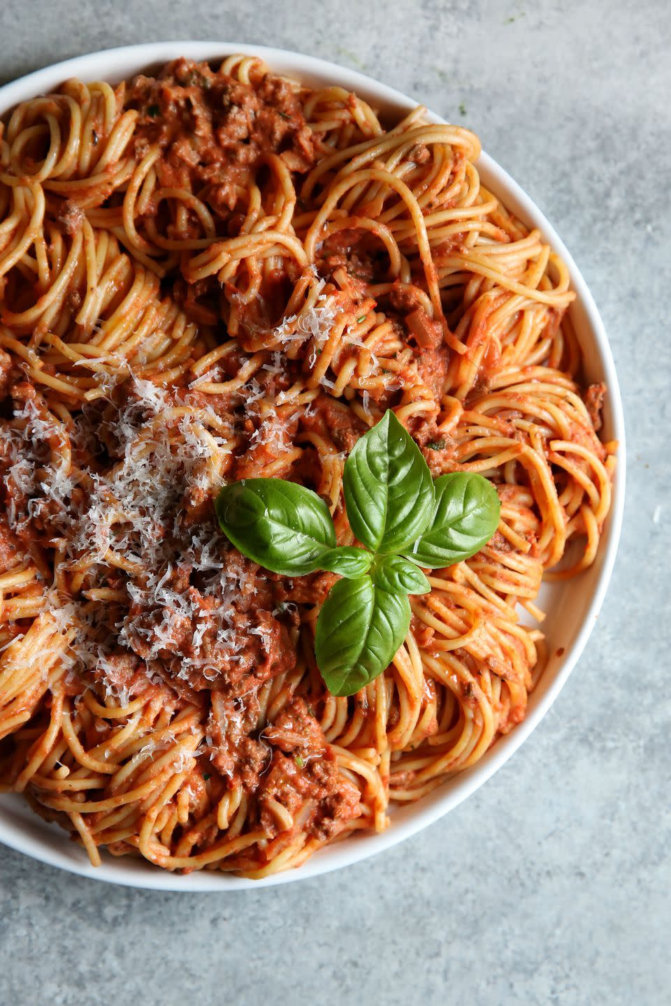 Spaghetti with Creamy Meat Sauce