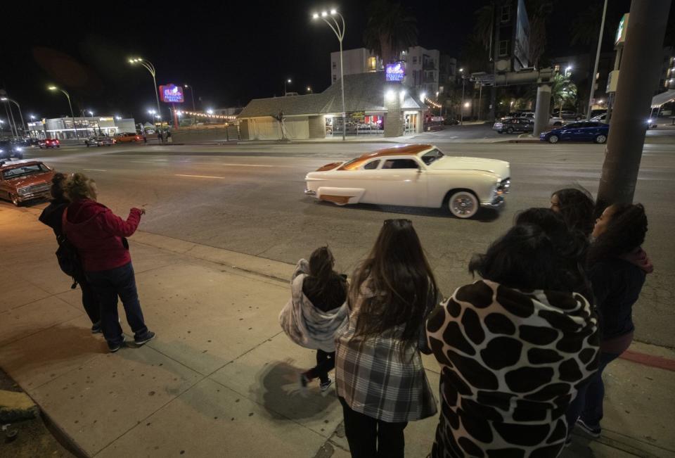 FEB 20: Lona Aguirre and Ed Aguirre drove from the Antelope Valley to Van Nuys Boulevard in her 1951 Shoebox Ford