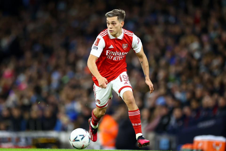 More to come: Leandro Trossard impressed on his full Gunners debut at the Etihad Stadium (Getty Images)