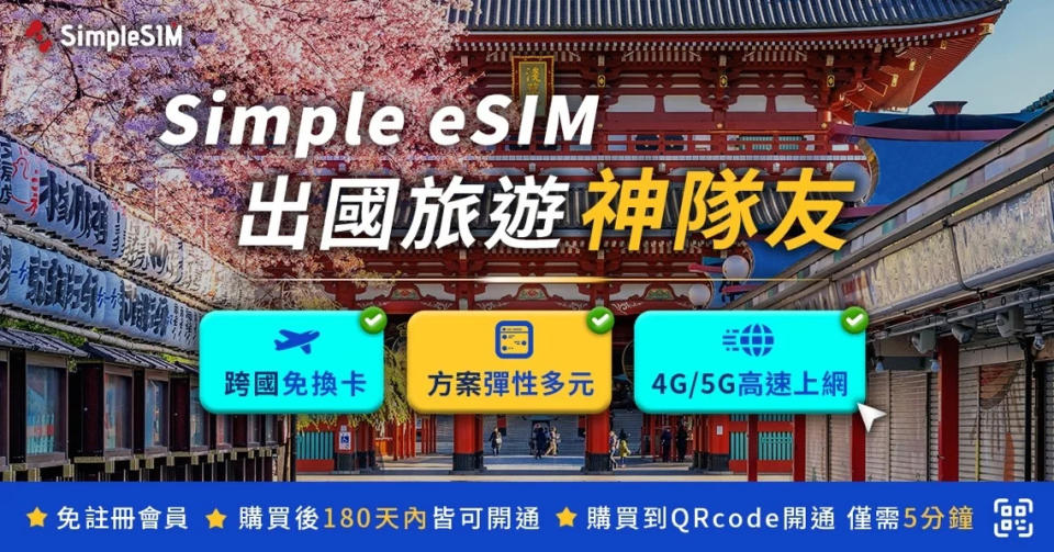 Simple eSIM推出「總量型高速上網」