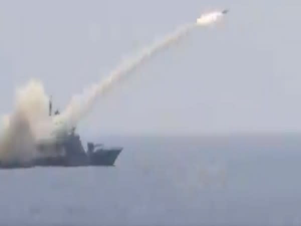 Anti-ship missile (AShM) launched by Indian Navy Missile Corvette INS Prabal