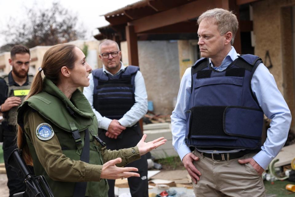 Grant Shapps visits Israel in December to offer support in the wake of the Hamas terror attack (PA)