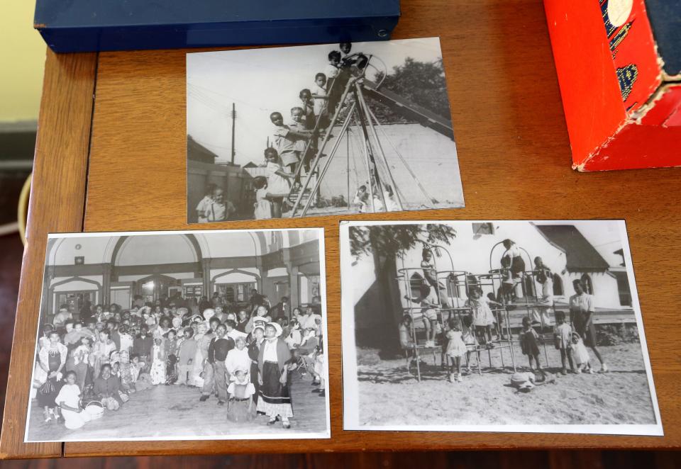 Photographs show children taking part in the local Hering House recreation activities in the 1950s African American Worker’s Home at The History Museum in South Bend.