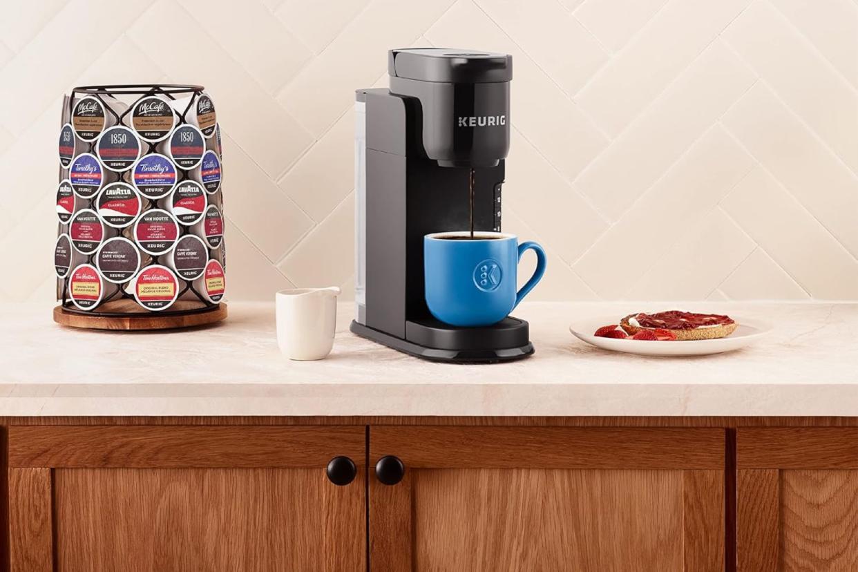 the keurig machine from Amazon on a counter