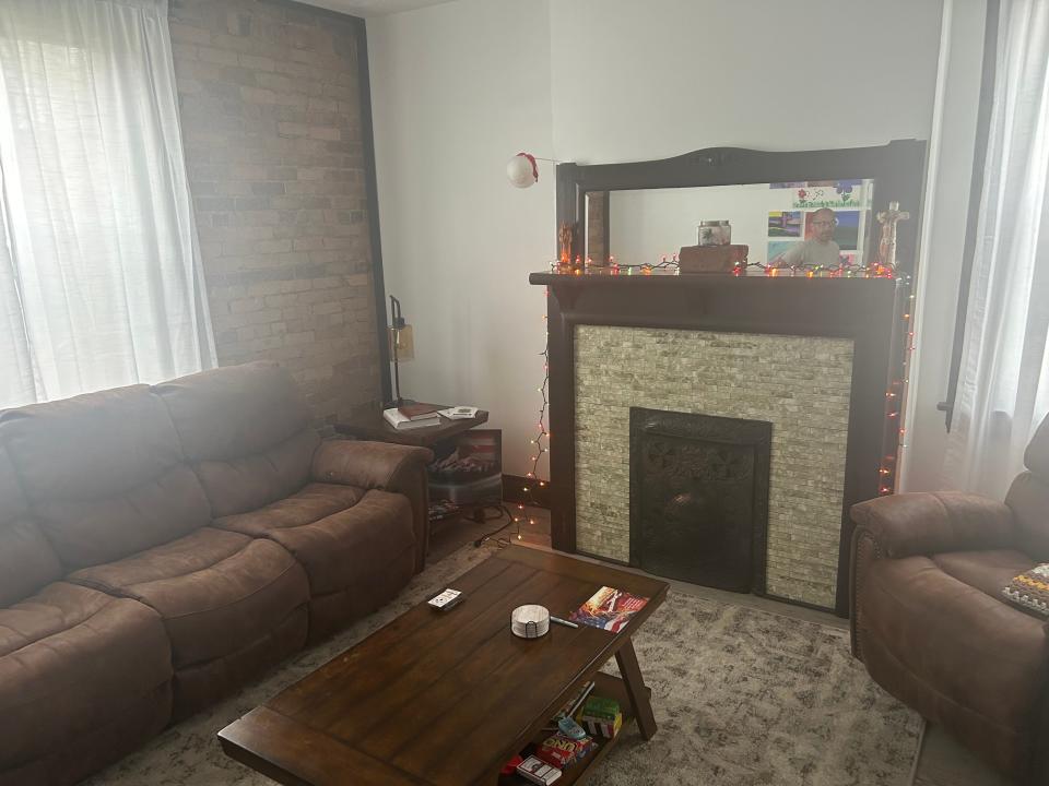 A ground-floor living room in the former Bridgewater United Methodist Church.