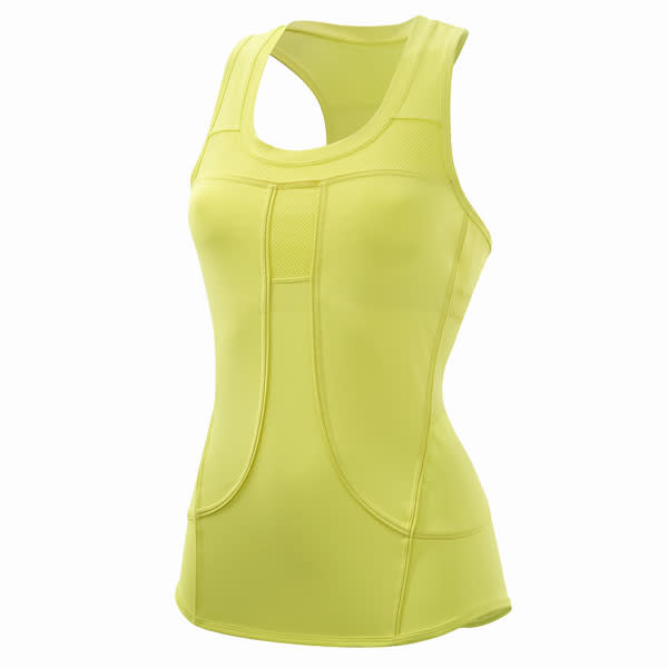 <a href="http://www.adidas.co.uk/Women%27s-Run-Performance-Tank/X51641_480,en_GB,pd.html" rel="nofollow noopener" target="_blank" data-ylk="slk:Women's Run Performance Tank - £38 – Stella McCartney for Adidas;elm:context_link;itc:0;sec:content-canvas" class="link "><b>Women's Run Performance Tank - £38 – Stella McCartney for Adidas</b><br></a><br>Team this neon vest with black capri pants for a slimming effect.