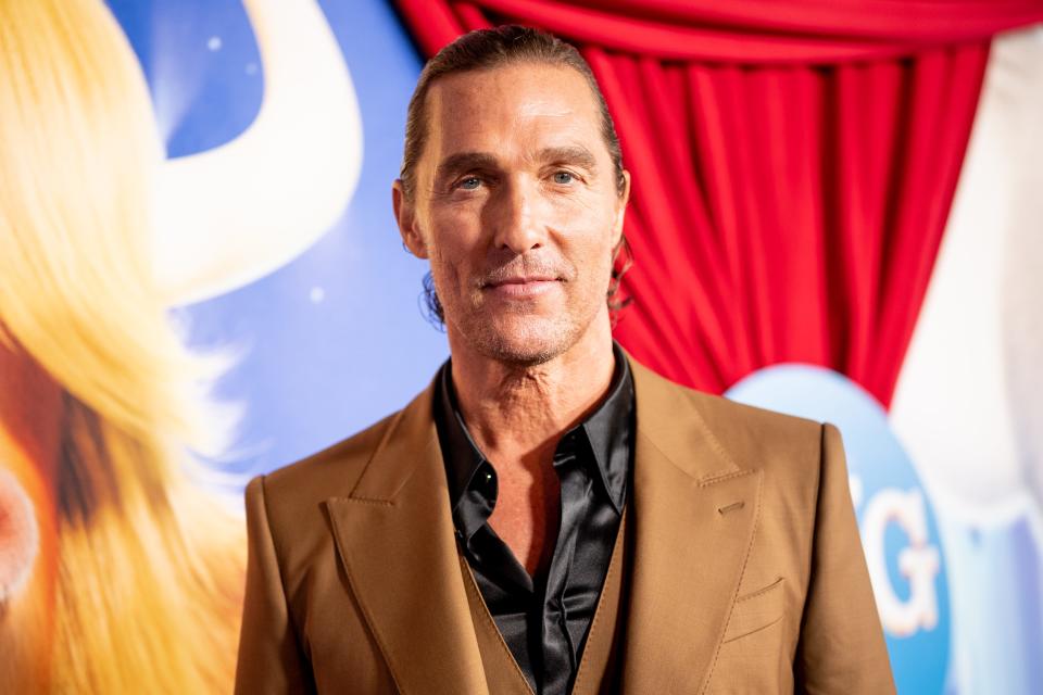 Matthew McConaughey attends the premiere of Illumination's "Sing 2" on Dec. 12, 2021, in Los Angeles.