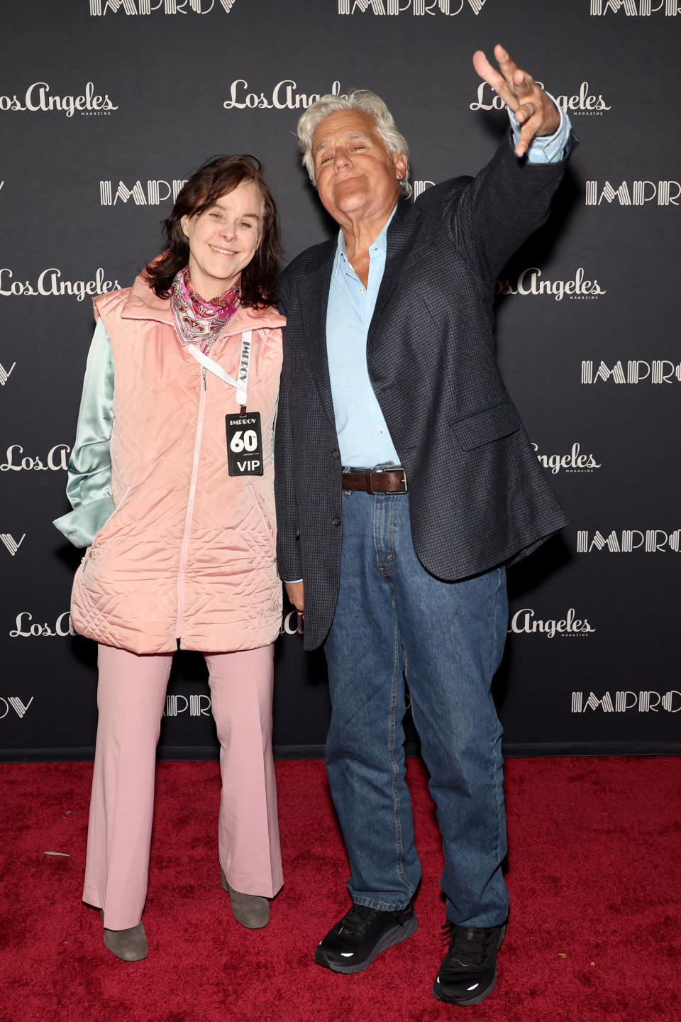 Jay and Mavis Leno attend the 60th Anniversary at The Improv at Hollywood Improv in L.A.
