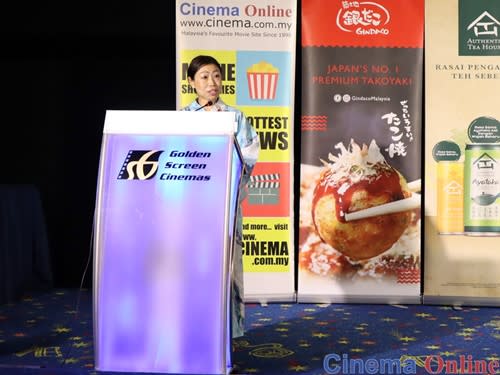 Ms. Kurihara Etsuko was speaking on behalf of Ambassador Makio Miyagawa to officiate the film festival.