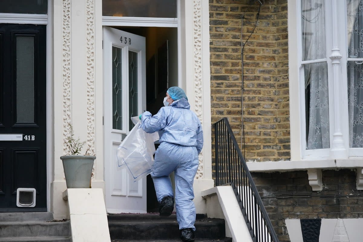 The investigation is centred on one of the houses which lines the narrow street (PA)