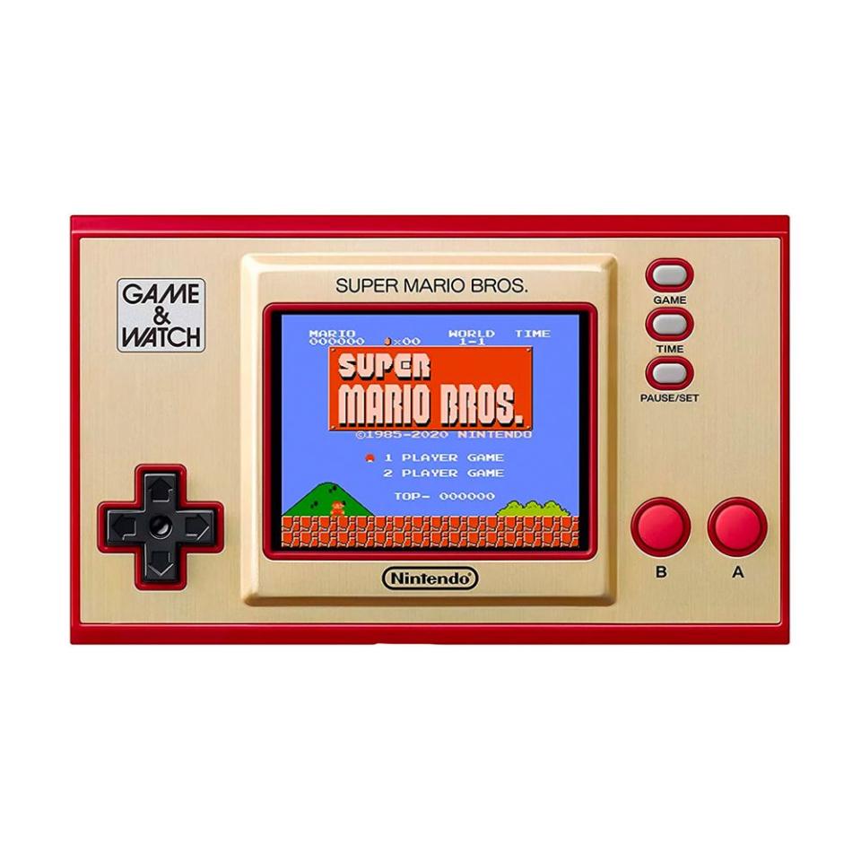 <p><a href="https://go.redirectingat.com?id=74968X1596630&url=https%3A%2F%2Fwww.walmart.com%2Fip%2FGame-Watch-Super-Mario-Bros-Nintendo%2F375529084&sref=https%3A%2F%2Fwww.bestproducts.com%2Ftech%2Fgadgets%2Fg2070%2Ftop-gaming-gifts-for-gamers%2F" rel="nofollow noopener" target="_blank" data-ylk="slk:Shop Now;elm:context_link;itc:0;sec:content-canvas" class="link ">Shop Now</a></p><p>Game & Watch: Super Mario Bros</p><p>walmart.com</p><p>$46.13</p>