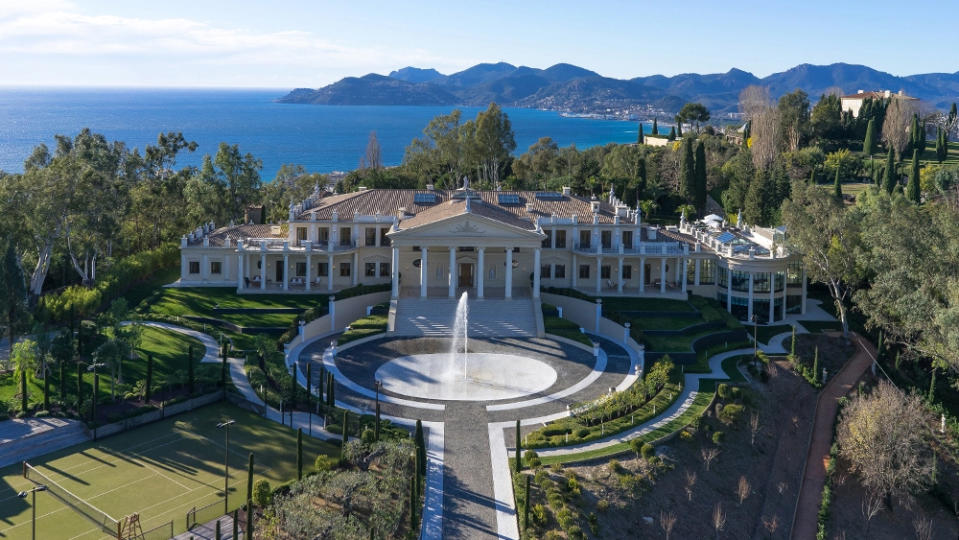 A $135 million mansion for sale in Cannes, France.