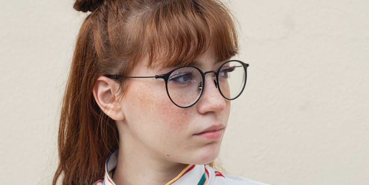 a person wearing glasses