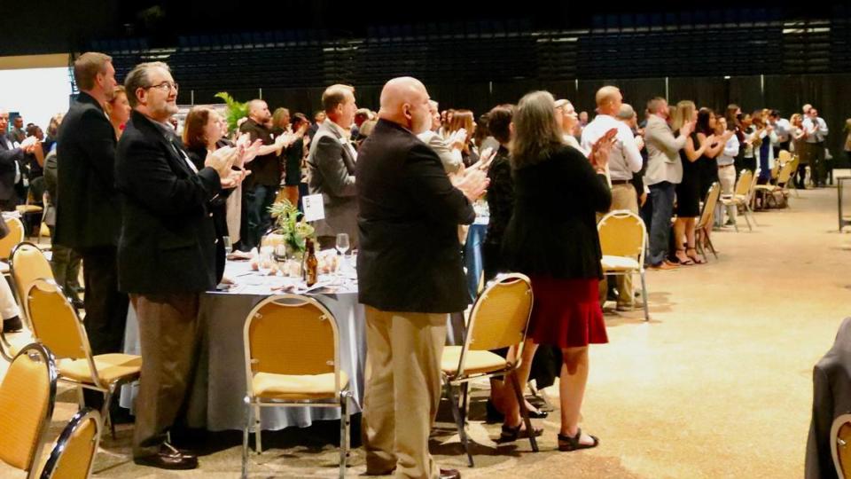 Several hundred people attended the Manatee Chamber of Commerce’s 59th annual dinner in Palmetto on 1/27/2022, at the Bradenton Area Convention Center.
