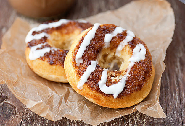 <strong>Get the <a href="http://www.bunsinmyoven.com/2013/02/28/cinnamon-roll-donuts/" target="_blank">Cinnamon Roll Baked Donuts recipe</a> from Buns In My Oven</strong>