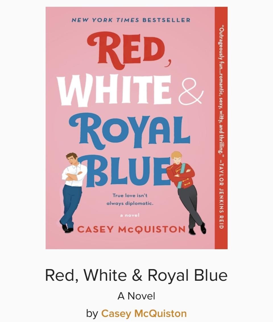 Cover of Red, White & Royal Blue by Casey McQuiston, New York Times Bestseller