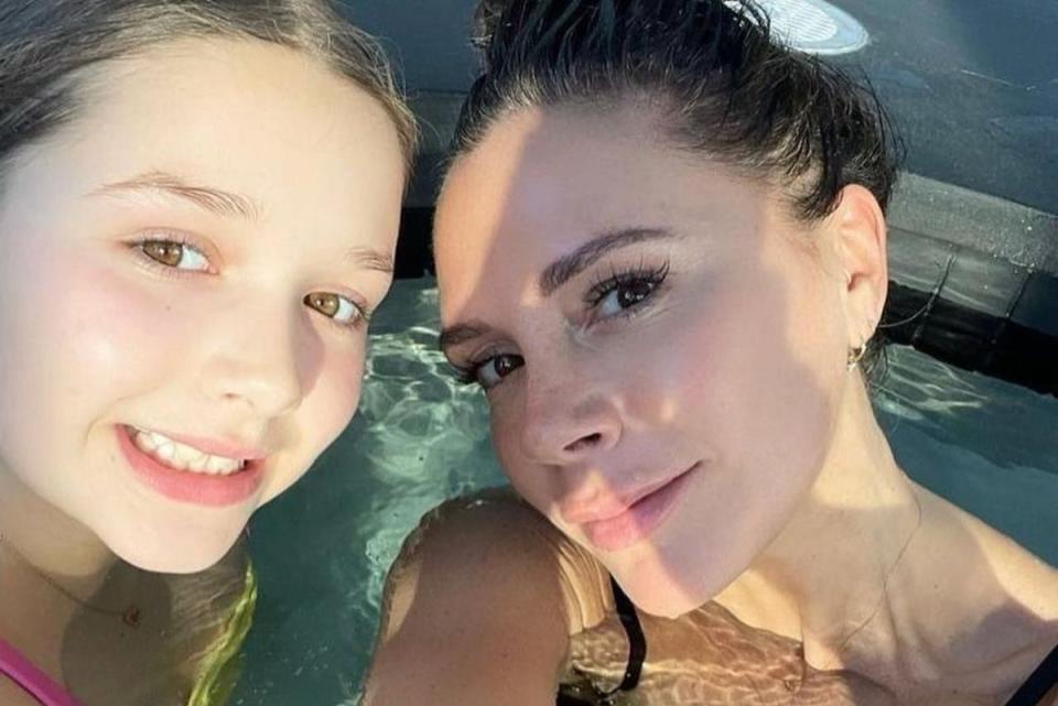 Victoria Beckham has revealed daughter Harper (left) is not a fan of some of her past fashion choices (Victoria Beckham / Instagram)